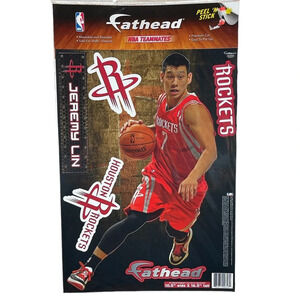 New Fathead Houston Rockets NBA Basketball Jeremy Lin Wall Decal Sticker